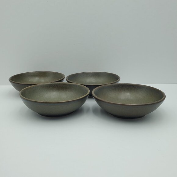 Denby Langley Sherwood Fruit Dessert Sauce Bowls Olive Khaki Green Soup Bowls